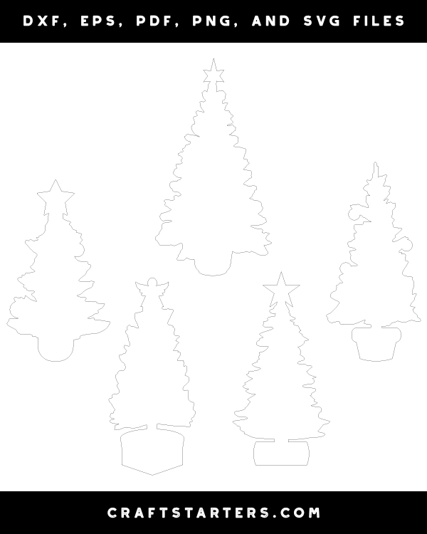 Potted Christmas Tree Patterns