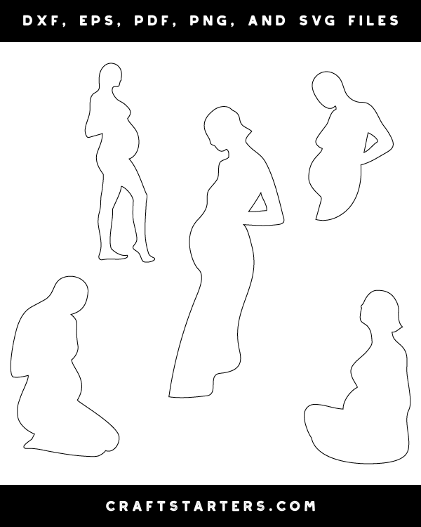 pregnant woman silhouette outline