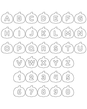 Pumpkin Letter and Number Patterns