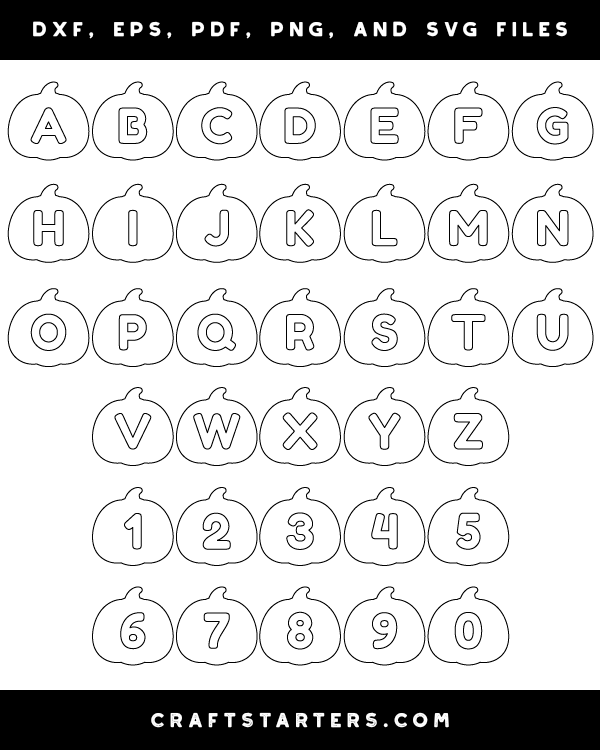 Pumpkin Letter and Number Patterns