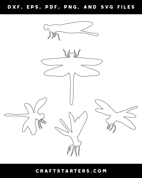 Realistic Dragonfly Patterns
