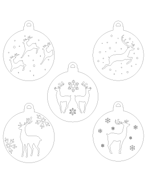 Reindeer Christmas Ball Ornament Patterns