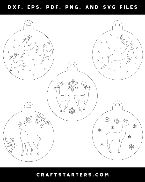Reindeer Christmas Ball Ornament Patterns