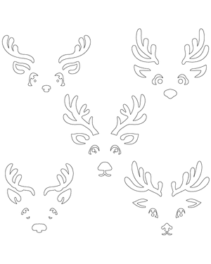 Reindeer Face Patterns