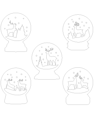 Reindeer Snow Globe Patterns