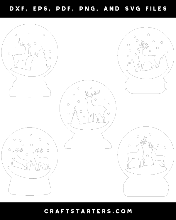 Reindeer Snow Globe Patterns