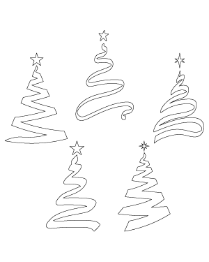 Ribbon Christmas Tree Patterns