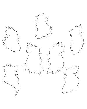 Rooster Head Patterns