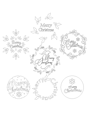 Round Merry Christmas Patterns