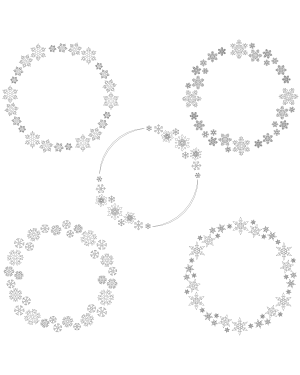 Round Snowflake Border Patterns