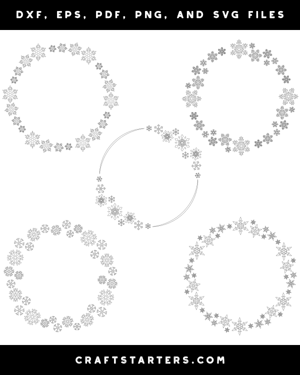 Round Snowflake Border Patterns