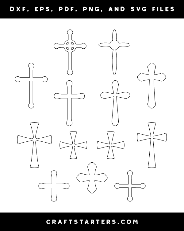 rounded-cross-outline-patterns-dfx-eps-pdf-png-and-svg-cut-files