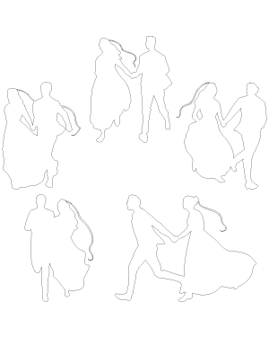 Running Bride and Groom Patterns