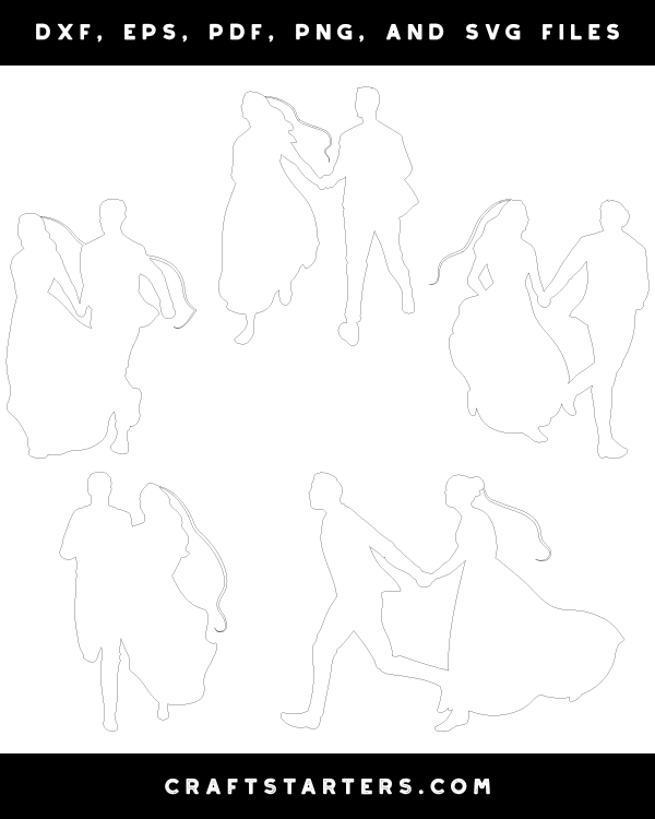 Running Bride and Groom Patterns