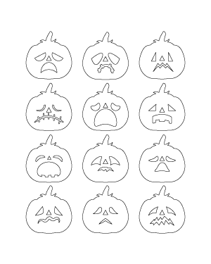 Sad Jack-O-'Lantern Patterns