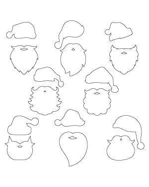 Santa Claus Hat and Beard Patterns