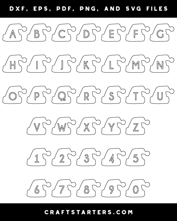 Santa Hat Letter and Number Patterns