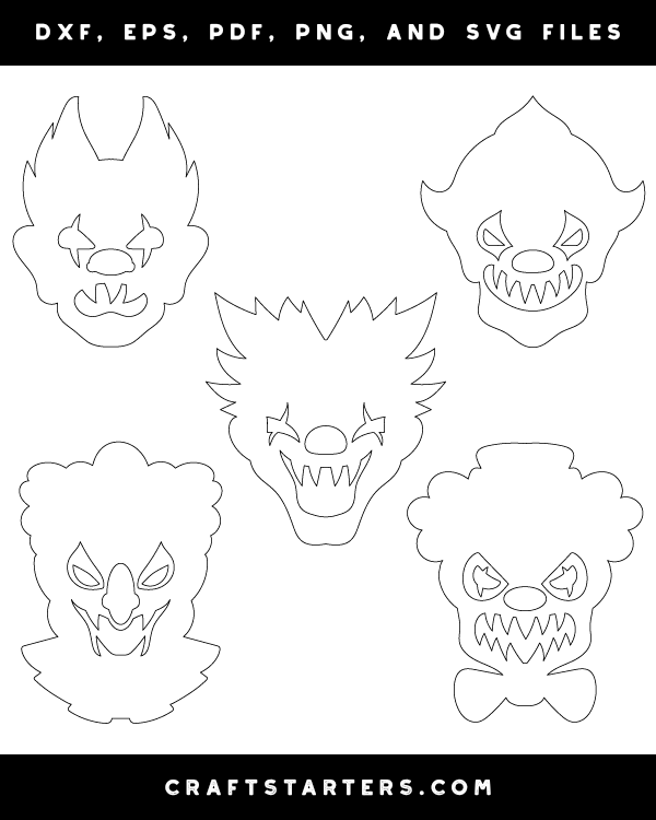 clown pumpkin stencil