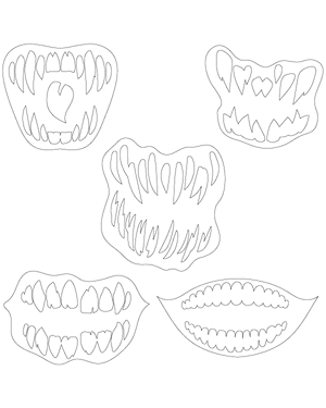 Scary Monster Mouth Patterns