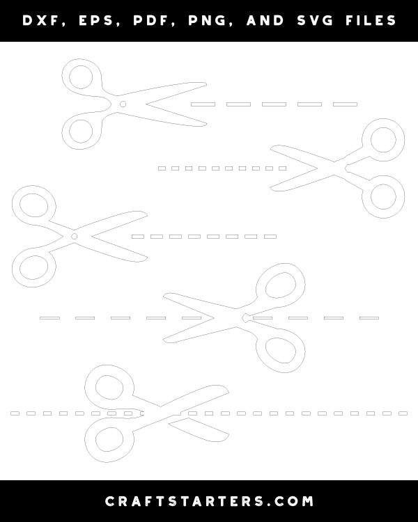 Scissors and Cut Line Patterns