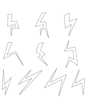 Short Lightning Bolt Patterns