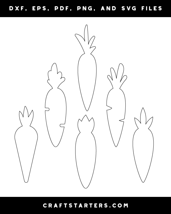 carrot template for art activity