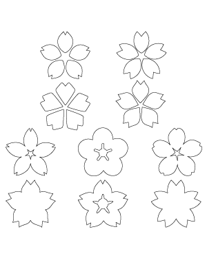 Simple Cherry Blossom Patterns