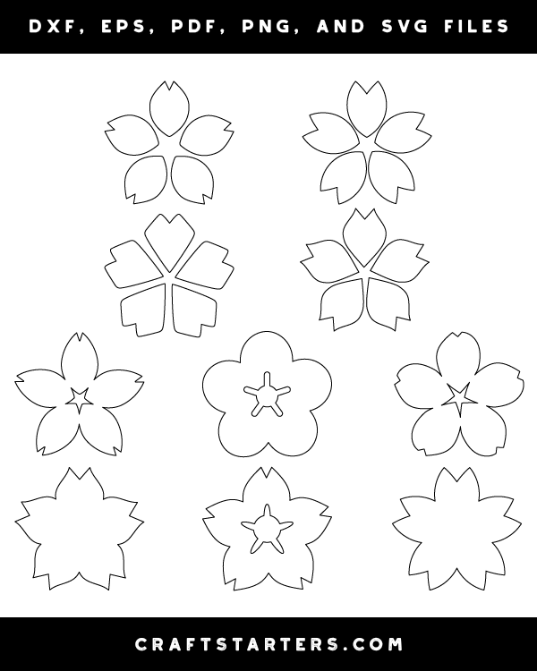 Printable Cherry Blossom Template