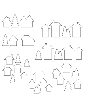 Simple Christmas Village Patterns