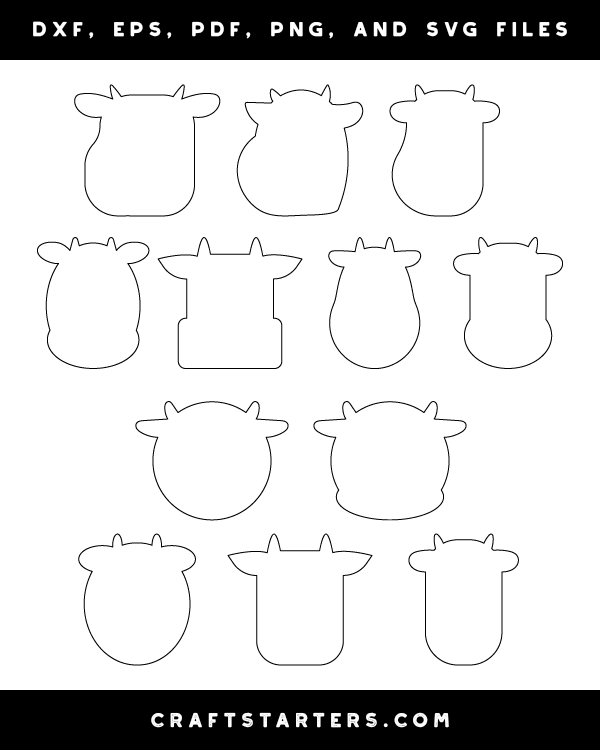 Simple Cow Head Patterns