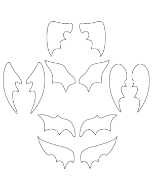 Simple Devil Wings Patterns