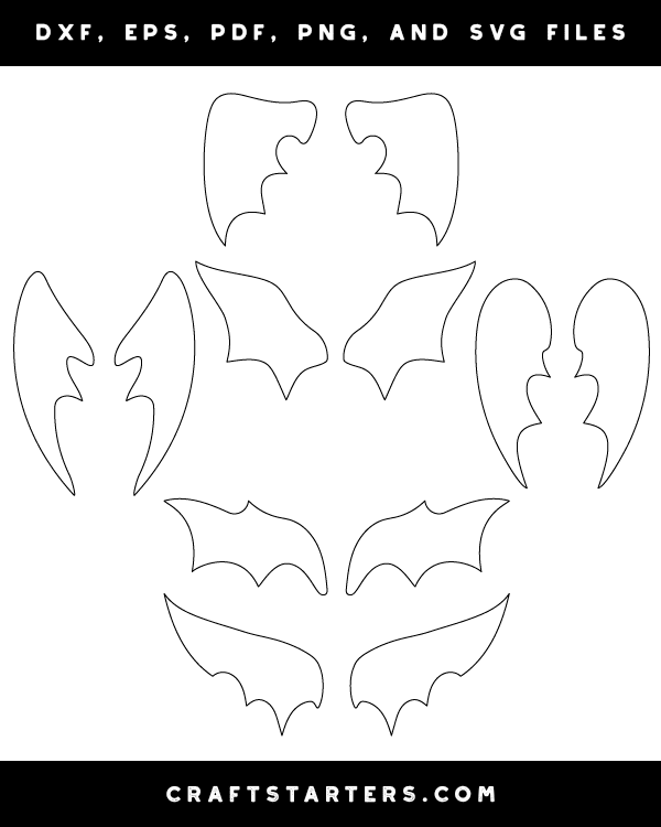 Simple Devil Wings Patterns