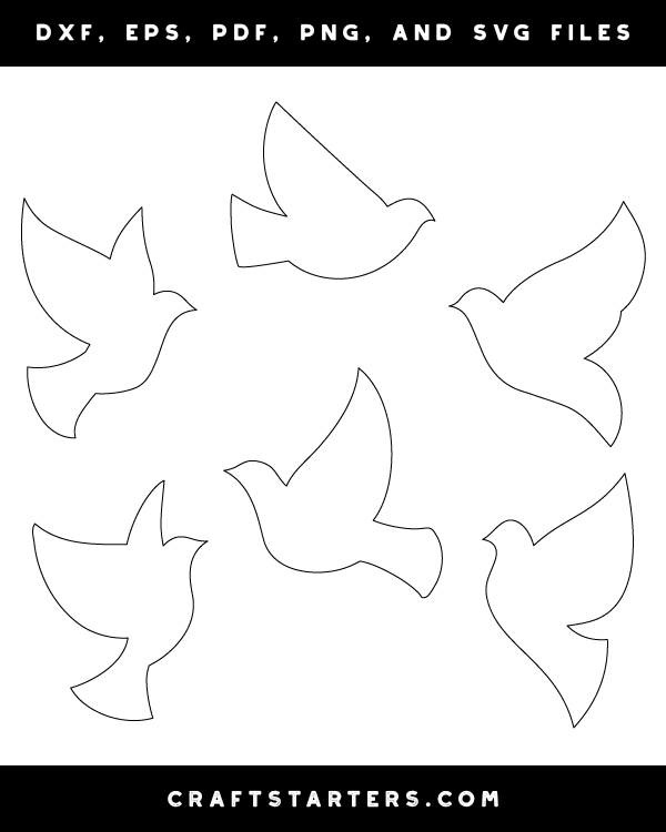 simple dove outline