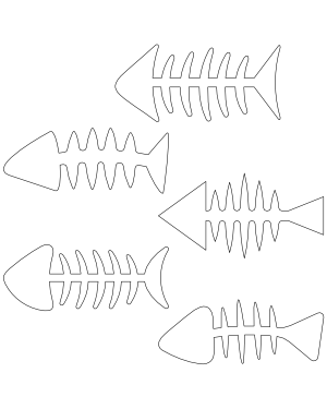Simple Fish Skeleton Patterns