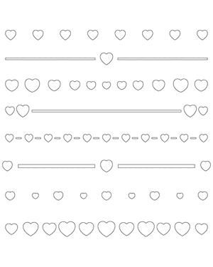 Simple Heart Divider Patterns