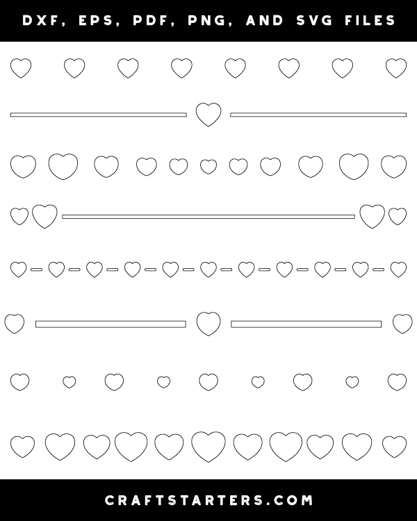 Simple Heart Divider Patterns