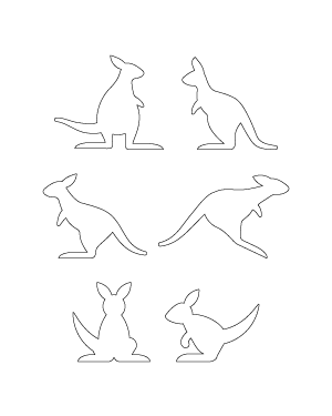 Download Baby Kangaroo Outline Patterns Dfx Eps Pdf Png And Svg Cut Files