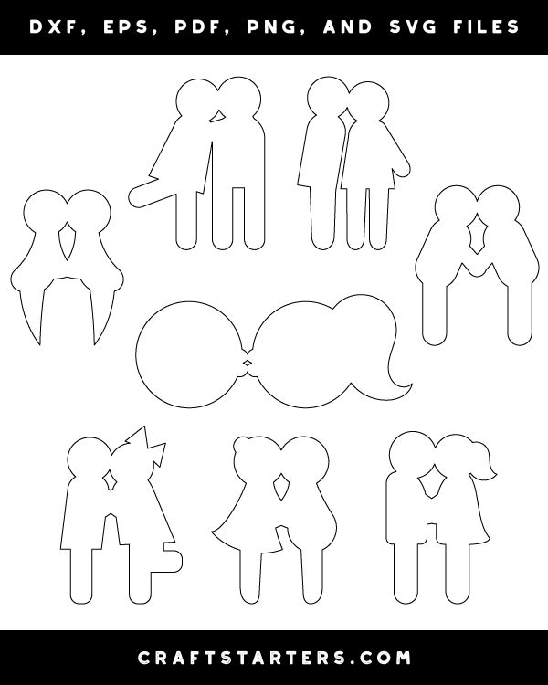 Simple Kissing Couple Patterns