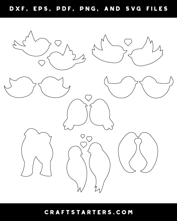 Simple Love Birds Patterns