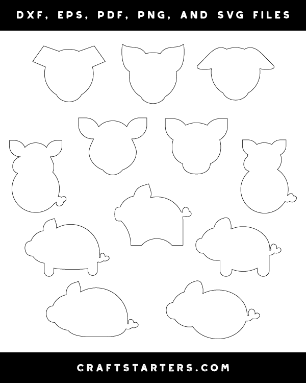 simple pig outline