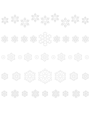 Simple Snowflake Divider Patterns