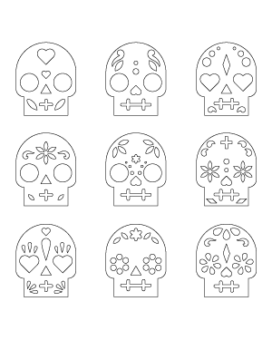 Simple Sugar Skull Patterns