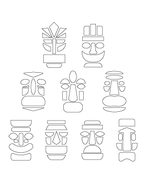 Simple Tiki Mask Patterns
