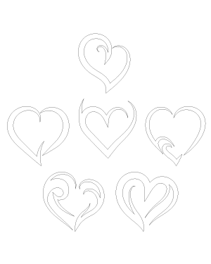 Simple Tribal Heart Patterns