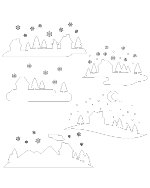 Simple Winter Scene Patterns