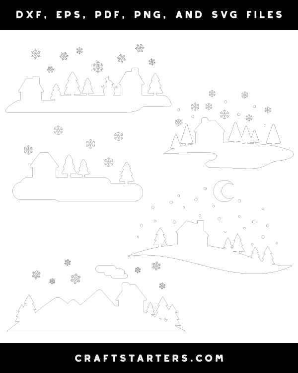 Simple Winter Scene Patterns