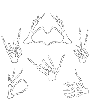 Skeleton Hand Gesture Patterns