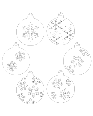 Snowflake Christmas Ball Ornament Patterns