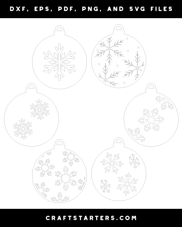 Snowflake Christmas Ball Ornament Patterns