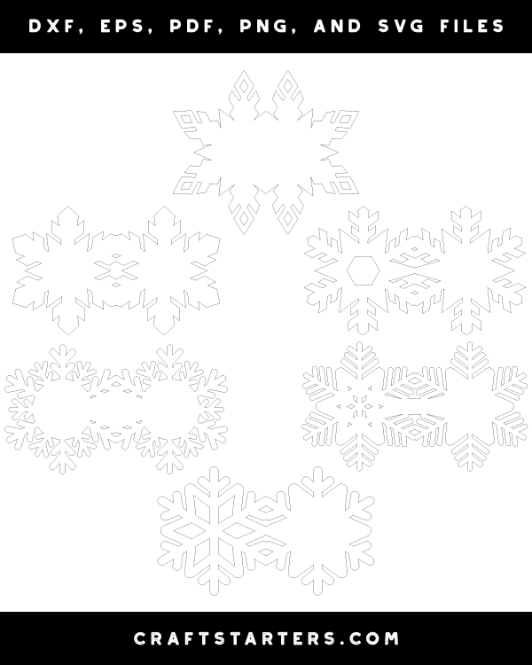 Snowflake-Shaped Card Patterns